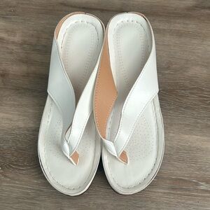 White Leather Sandals